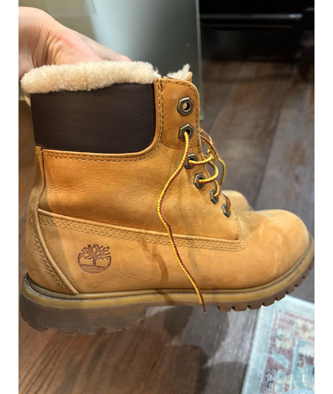 TIMBERLAND Оранжевое нубуковые ботинки, фото 7