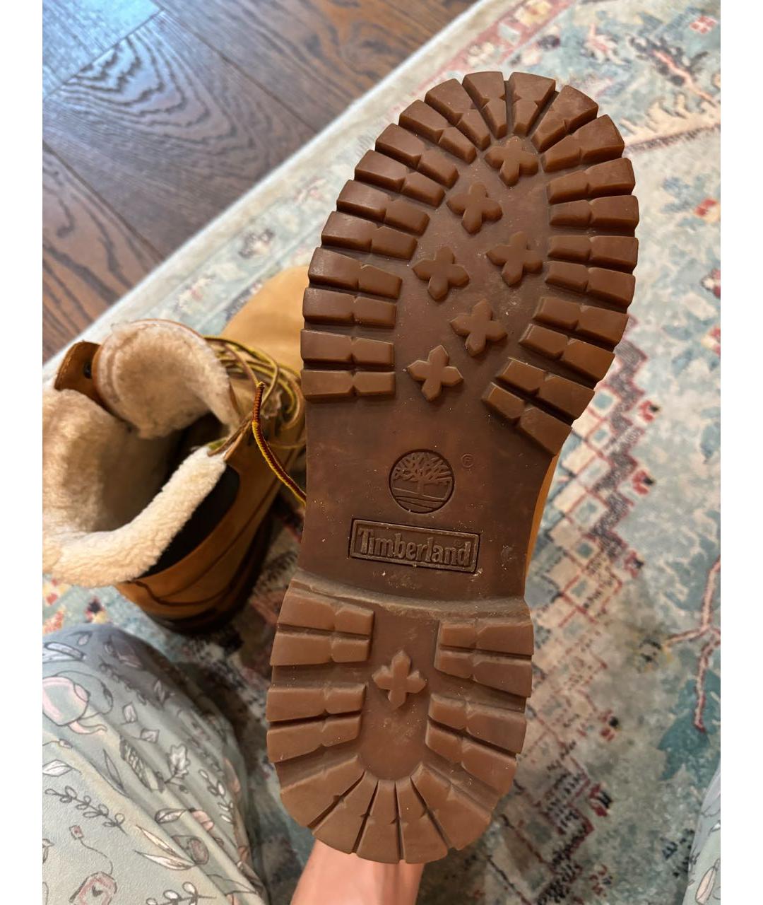 TIMBERLAND Оранжевое нубуковые ботинки, фото 6