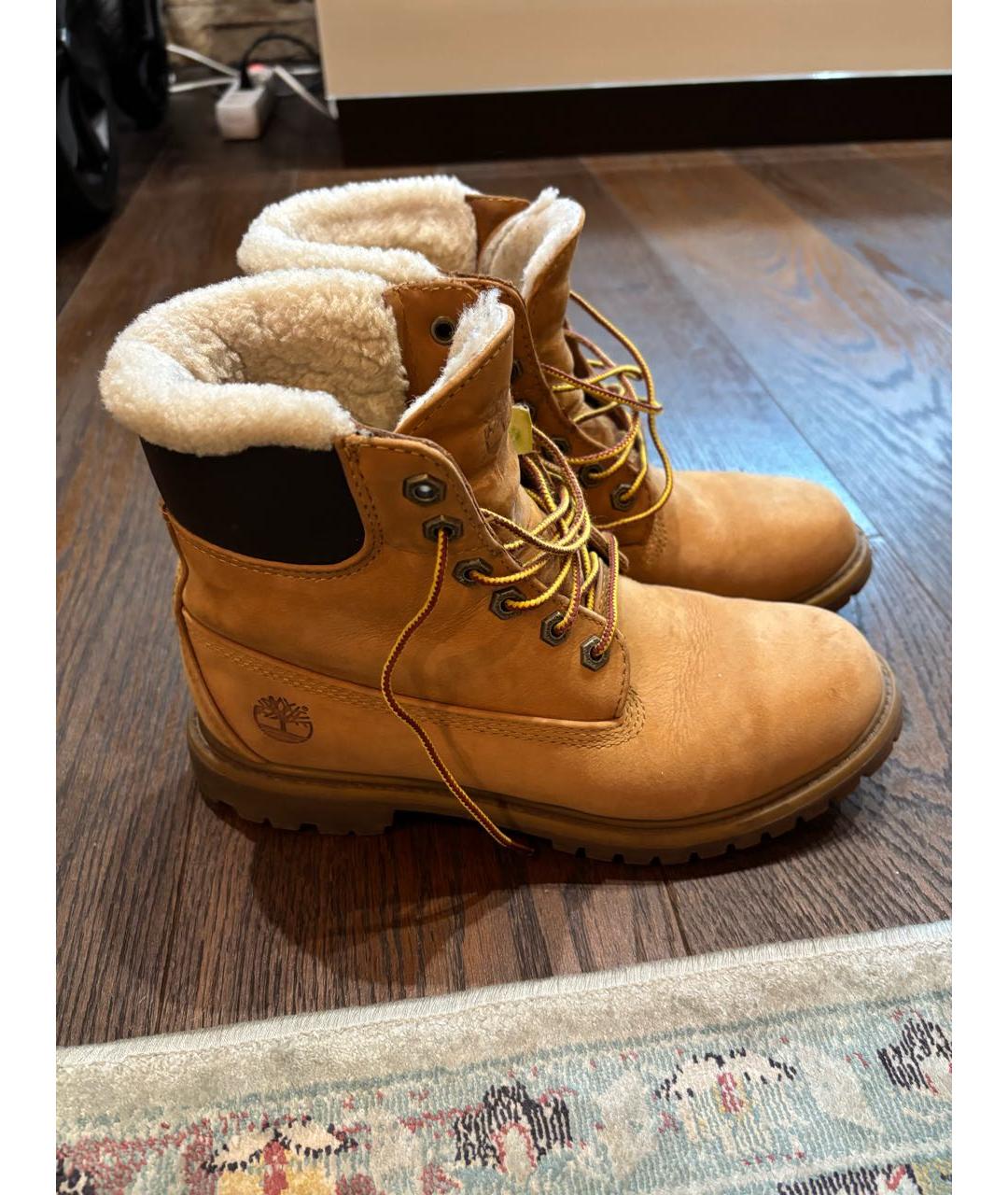 TIMBERLAND Оранжевое нубуковые ботинки, фото 8