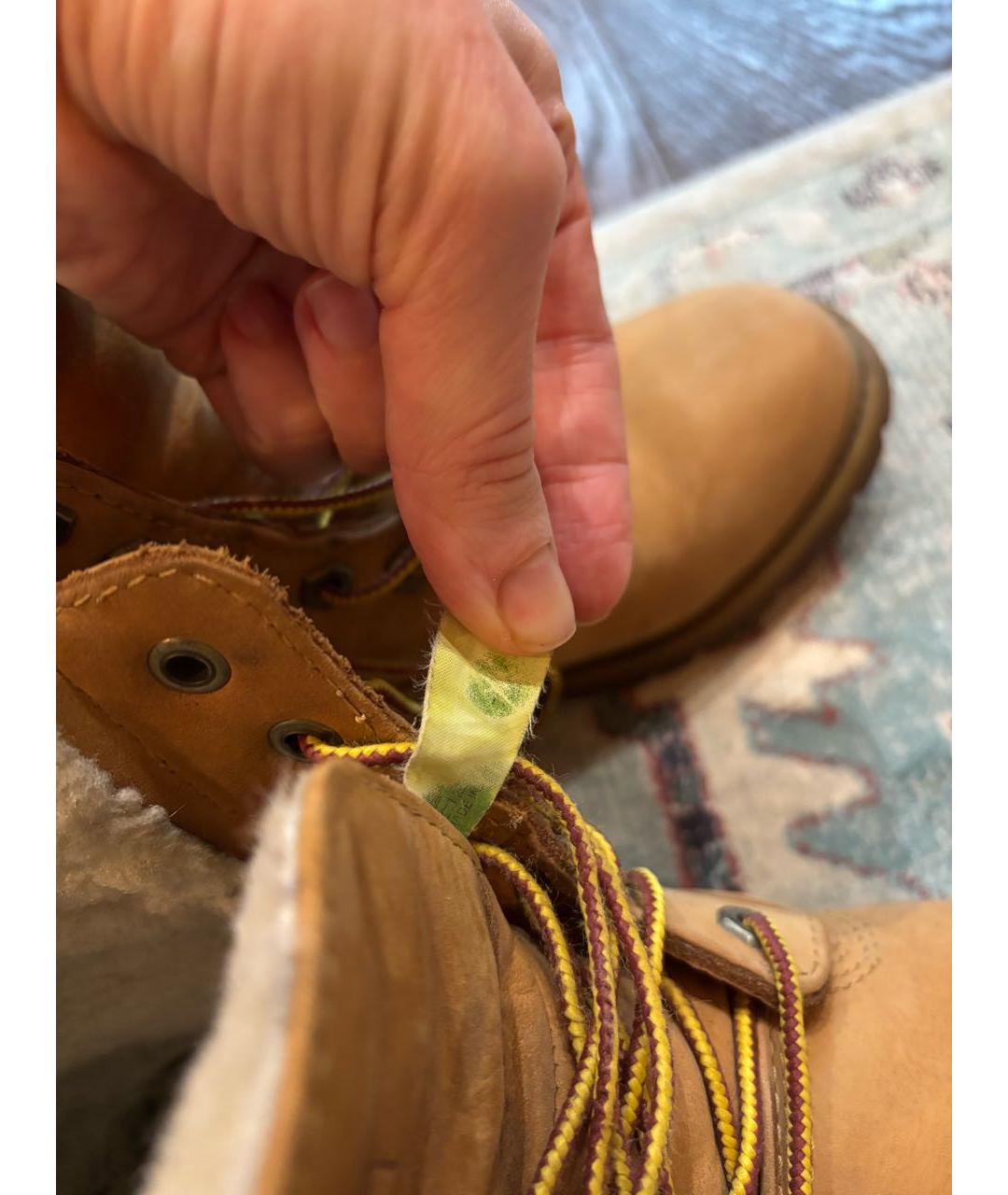 TIMBERLAND Оранжевое нубуковые ботинки, фото 5