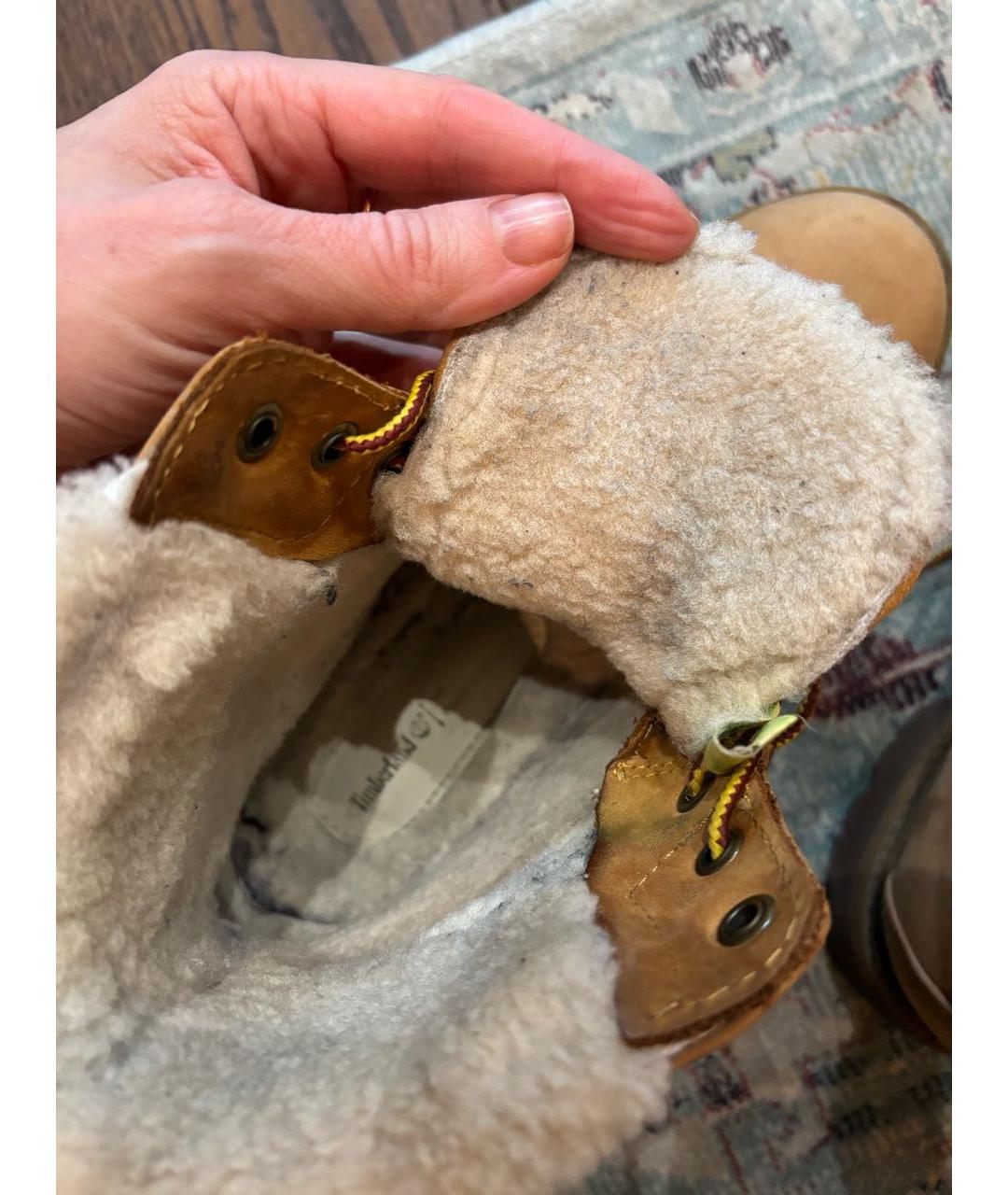 TIMBERLAND Оранжевое нубуковые ботинки, фото 3