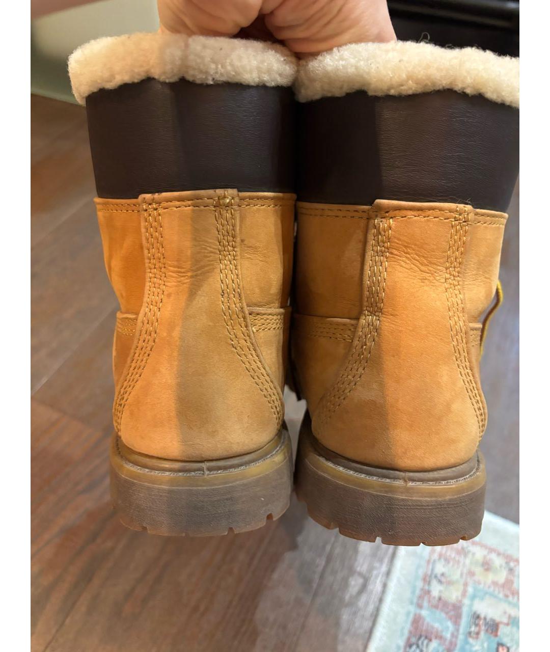 TIMBERLAND Оранжевое нубуковые ботинки, фото 4