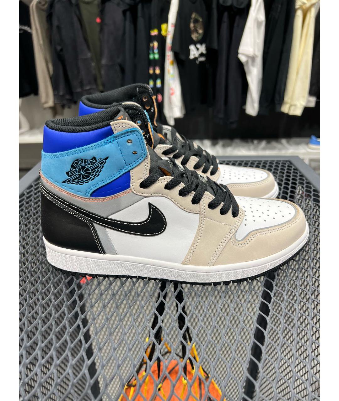 JORDAN Мульти кожаные высокие кроссовки / кеды, фото 7