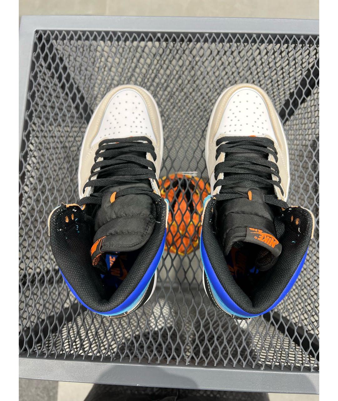 JORDAN Мульти кожаные высокие кроссовки / кеды, фото 3