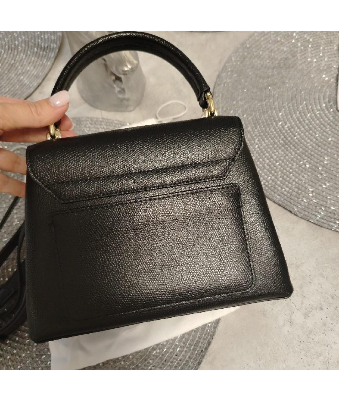 FURLA Черная кожаная сумка с короткими ручками, фото 3