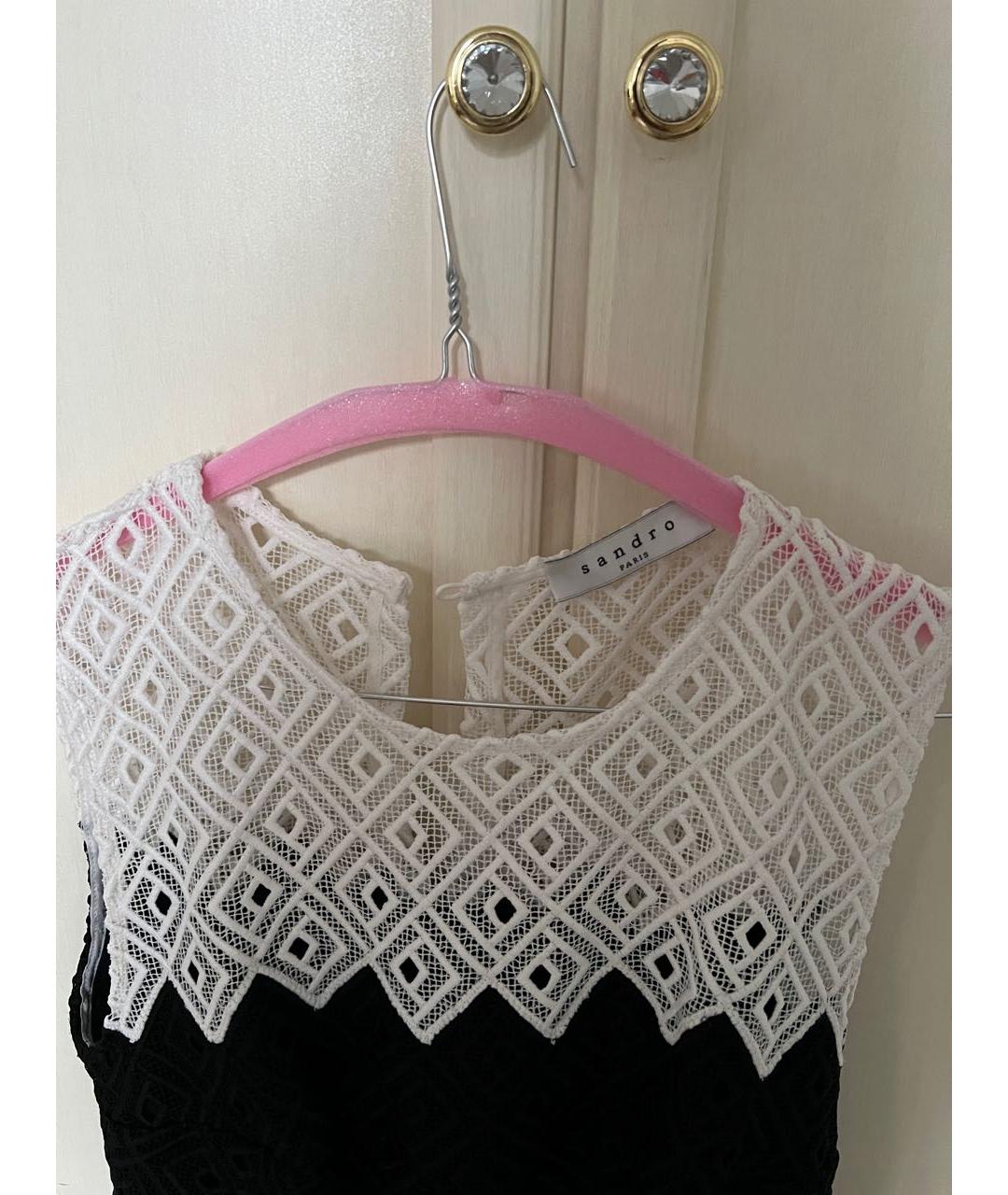 SANDRO Черное полиэстеровое коктейльное платье, фото 4