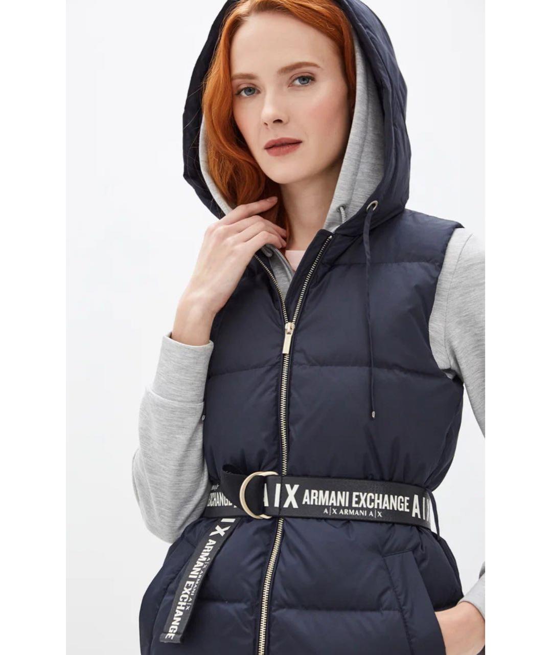 ARMANI EXCHANGE Синий полиэстеровый жилет, фото 5