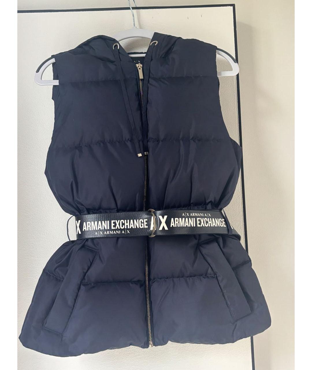 ARMANI EXCHANGE Синий полиэстеровый жилет, фото 9