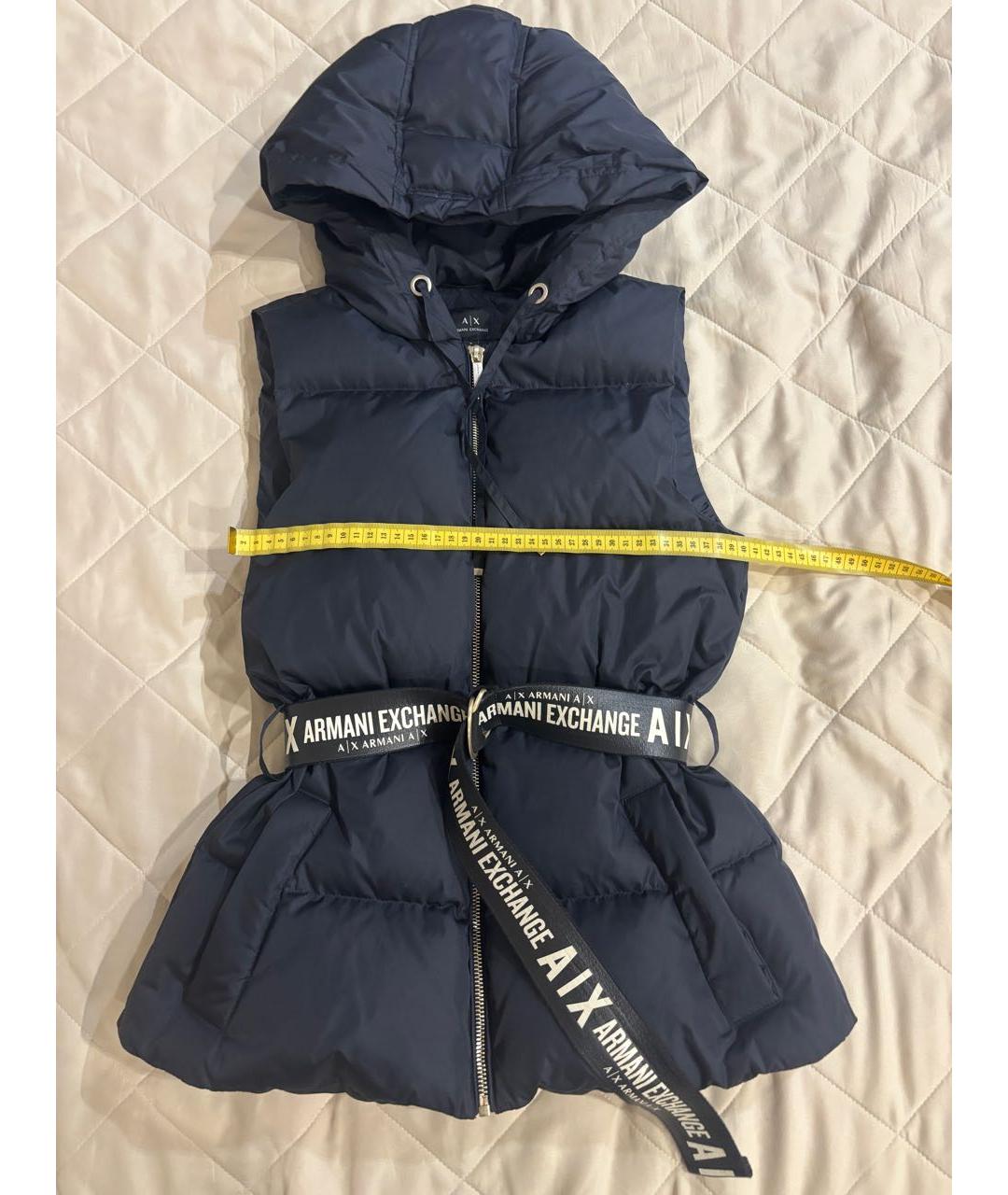 ARMANI EXCHANGE Синий полиэстеровый жилет, фото 4