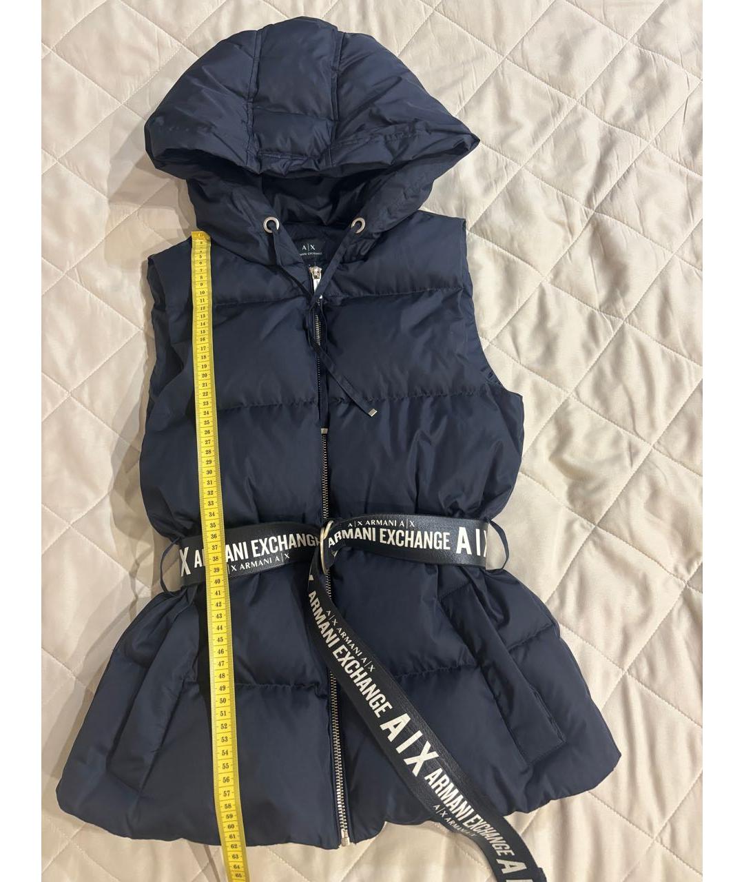 ARMANI EXCHANGE Синий полиэстеровый жилет, фото 3