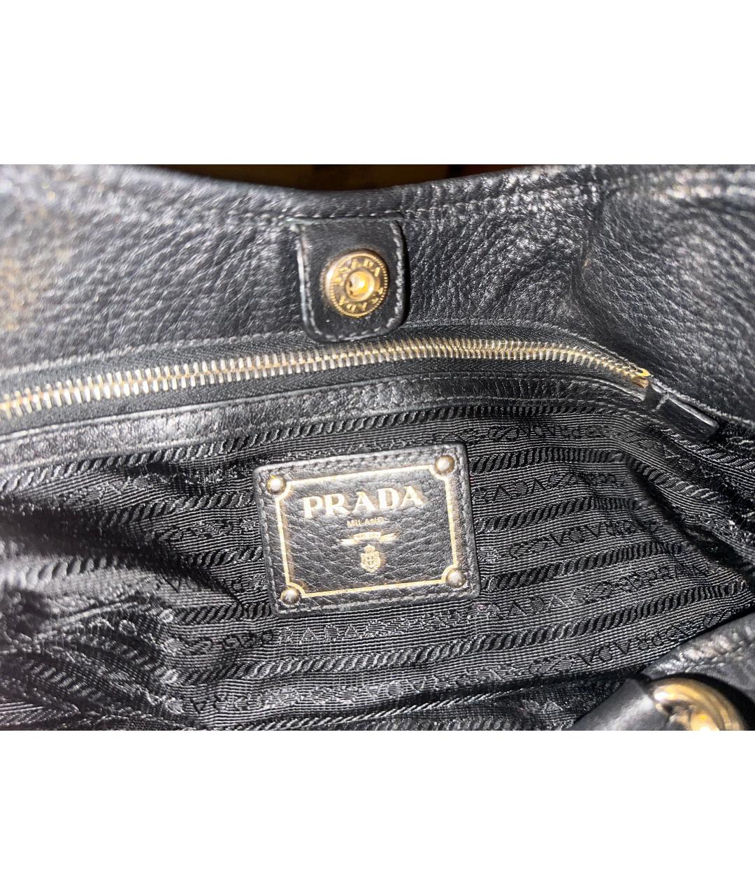 PRADA Черная синтетическая сумка через плечо, фото 3