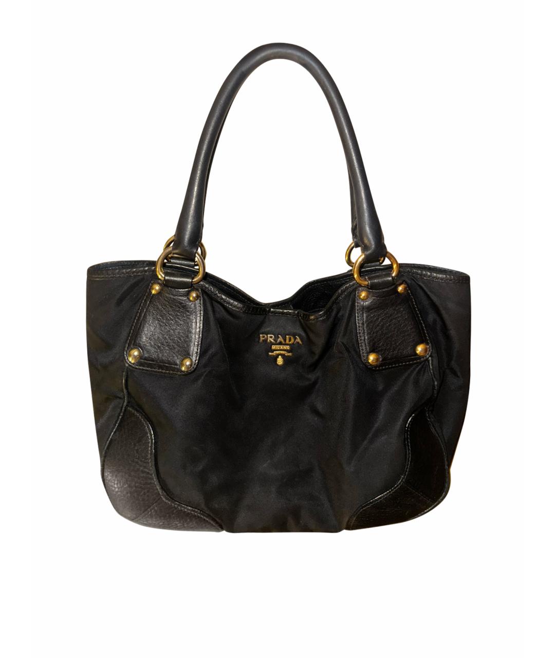 PRADA Черная синтетическая сумка через плечо, фото 1