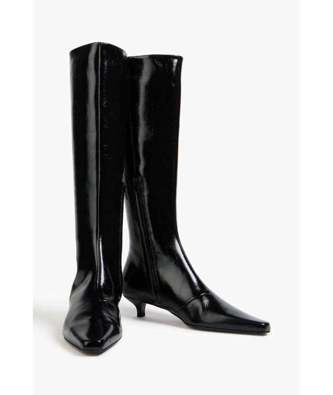 TOTEME Черные кожаные сапоги, фото 2