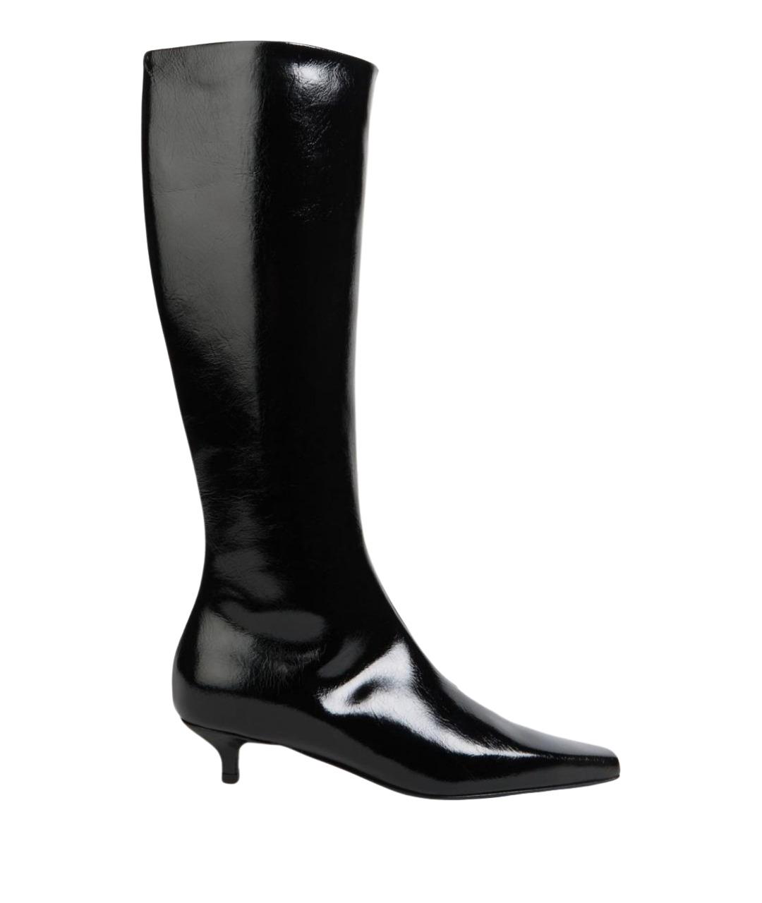 TOTEME Черные кожаные сапоги, фото 1