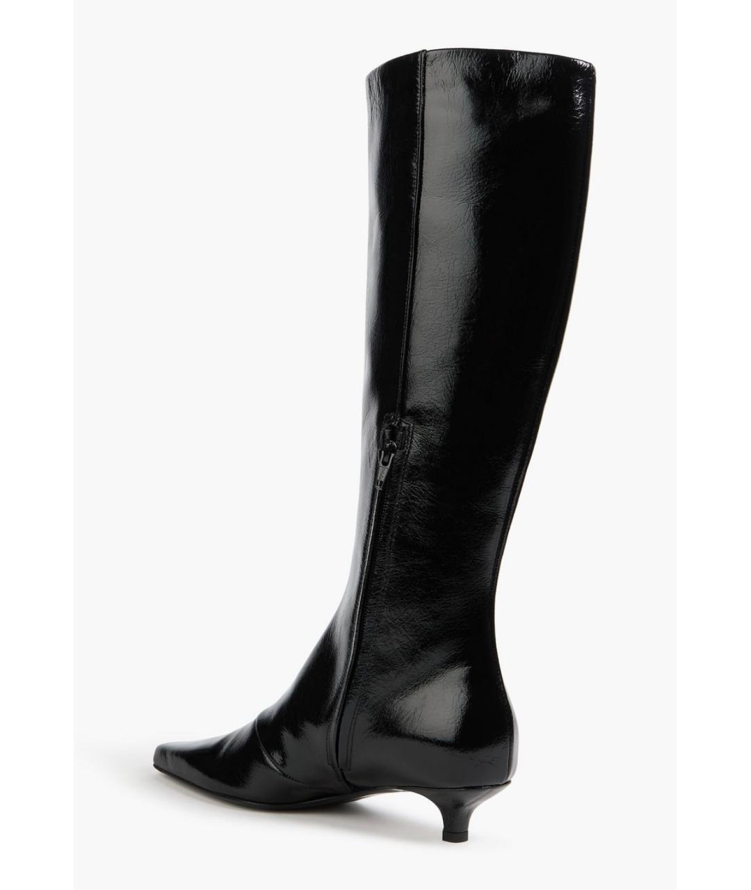 TOTEME Черные кожаные сапоги, фото 3