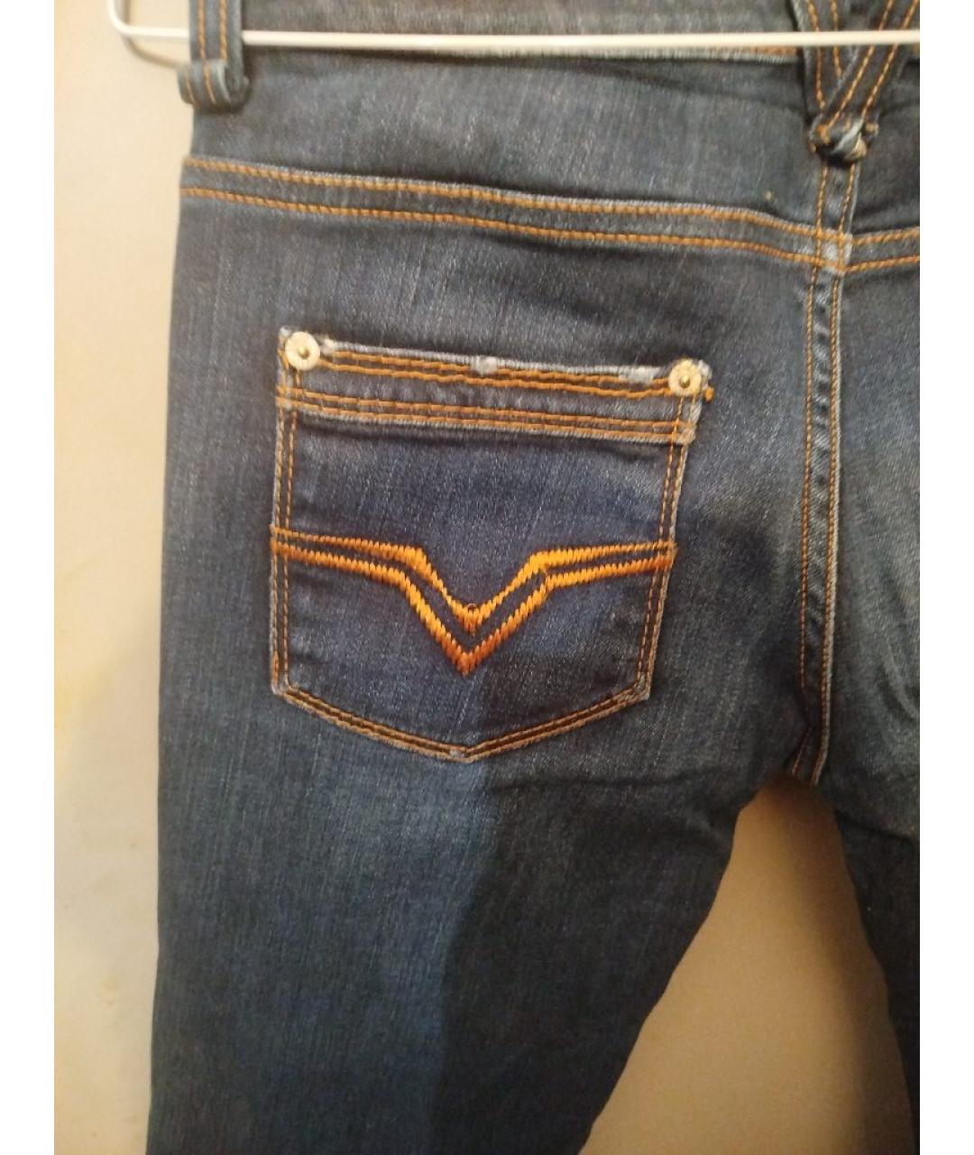 VERSACE JEANS COUTURE Темно-синие хлопковые прямые джинсы, фото 6