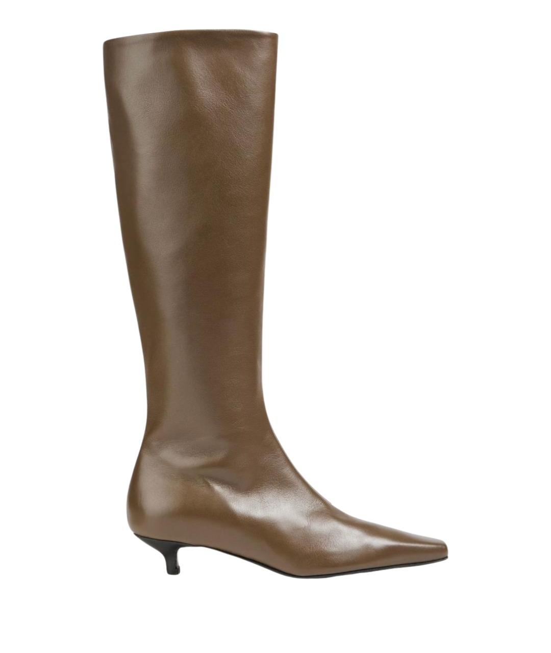 TOTEME Коричневые кожаные сапоги, фото 1