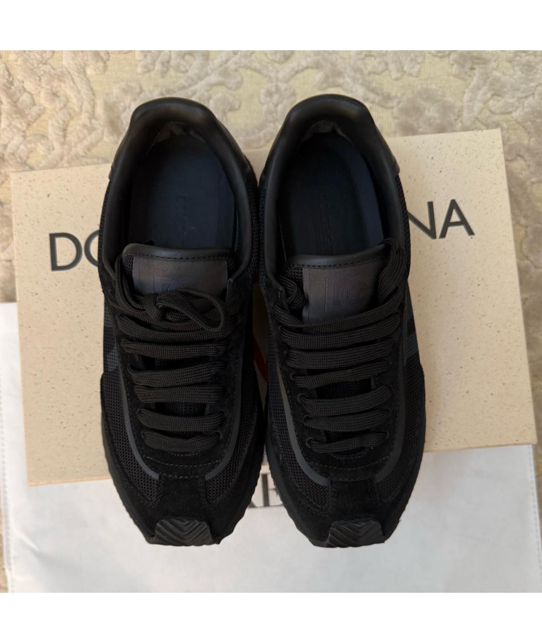 DOLCE&GABBANA Черные замшевые кроссовки, фото 3