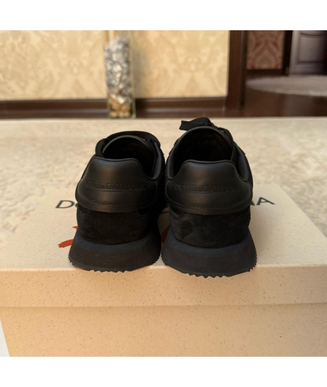 DOLCE&GABBANA Черные замшевые кроссовки, фото 4