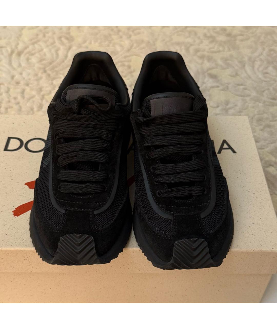 DOLCE&GABBANA Черные замшевые кроссовки, фото 2