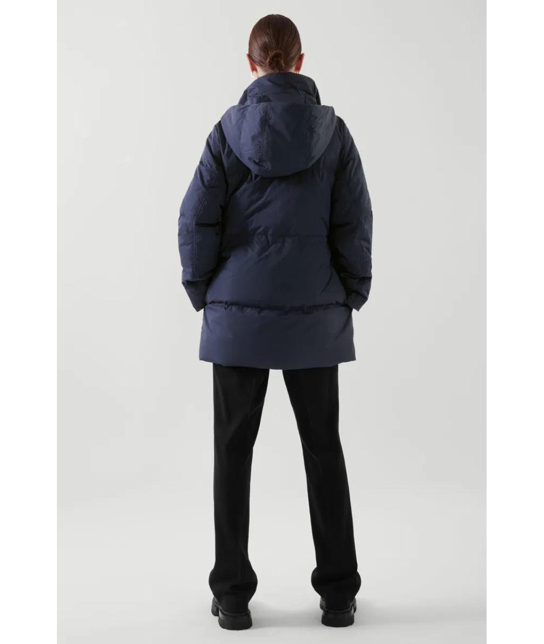 COS Темно-синий полиэстеровый пуховик, фото 7