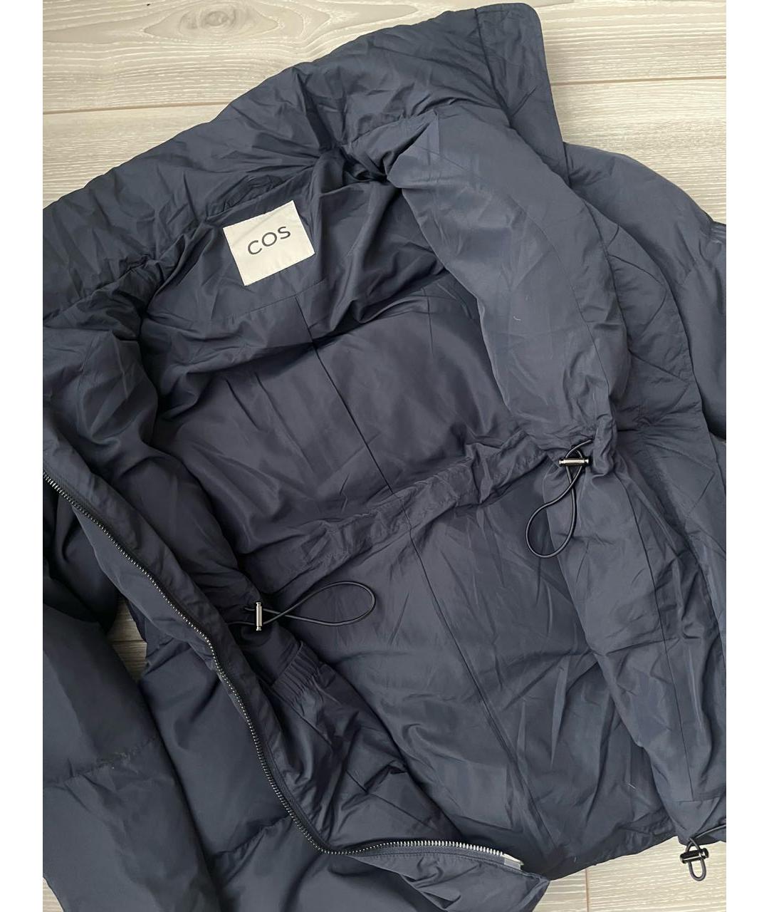 COS Темно-синий полиэстеровый пуховик, фото 4