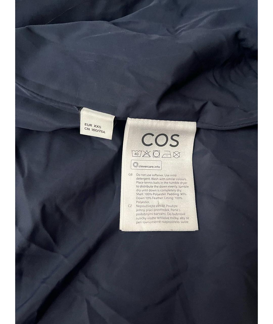 COS Темно-синий полиэстеровый пуховик, фото 5