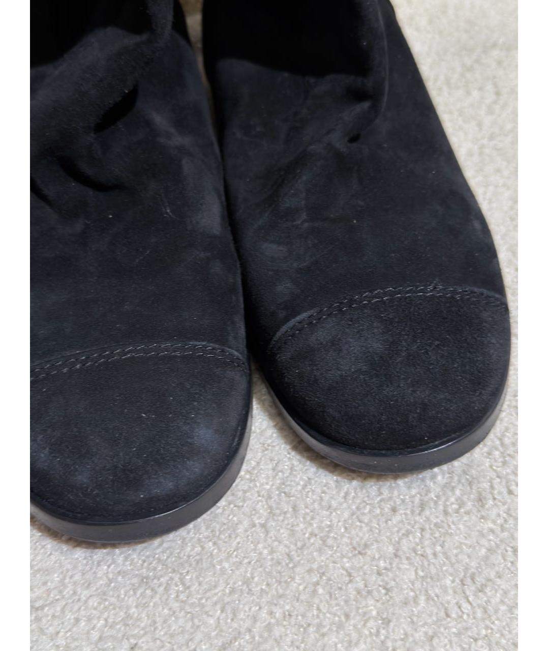 CHANEL Черные замшевые сапоги, фото 3