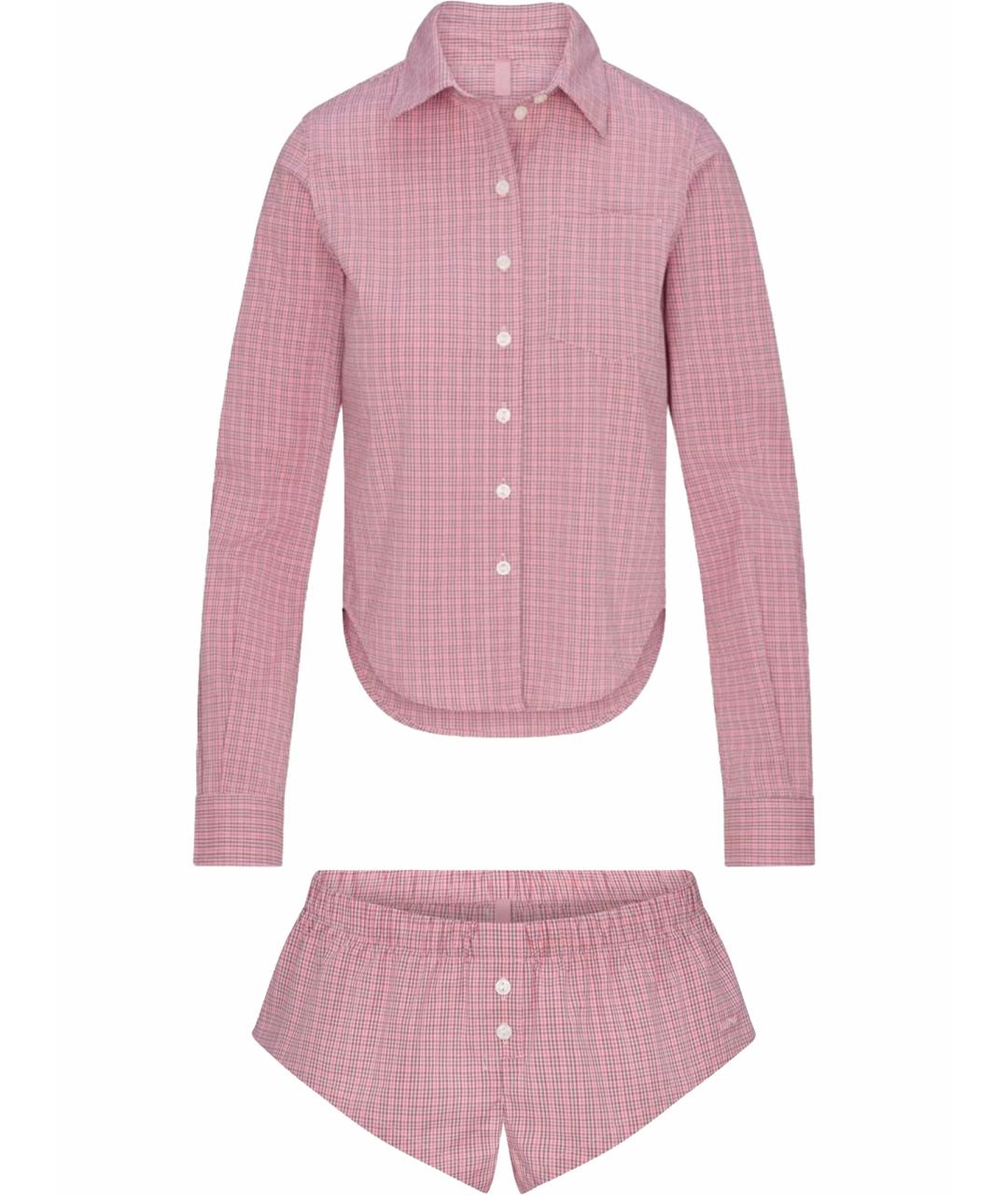 SKIMS Розовая хлопковая пижама, фото 1