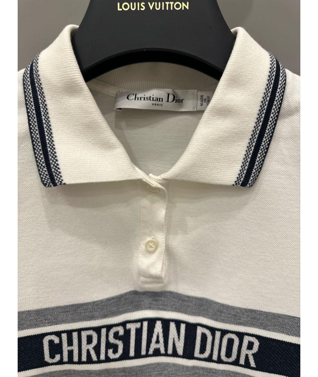 CHRISTIAN DIOR Белая хлопковая футболка, фото 6