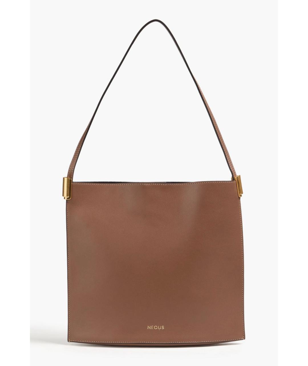 NEOUS Коричневая кожаная сумка через плечо, фото 5