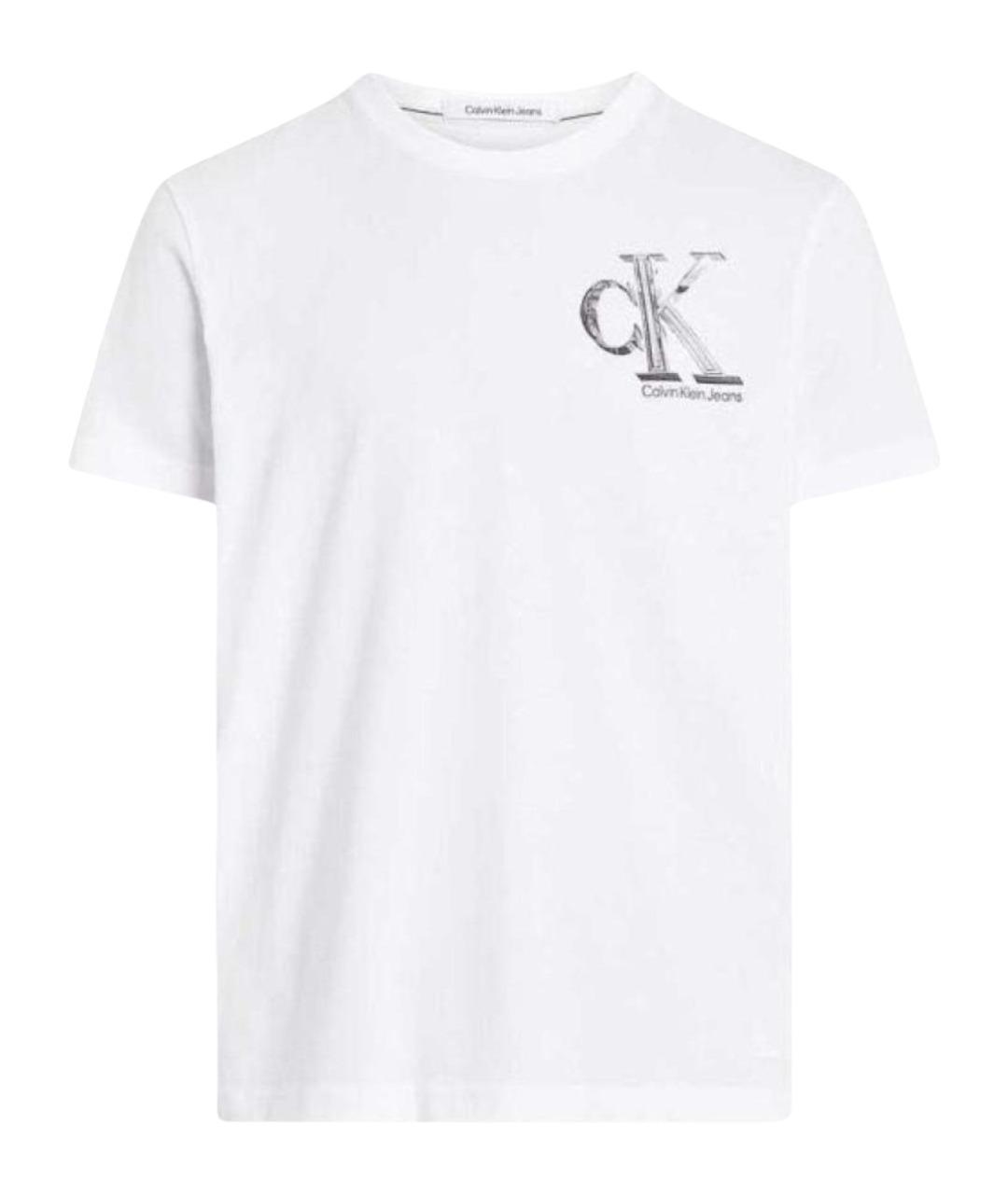 CALVIN KLEIN Белая хлопковая футболка, фото 1