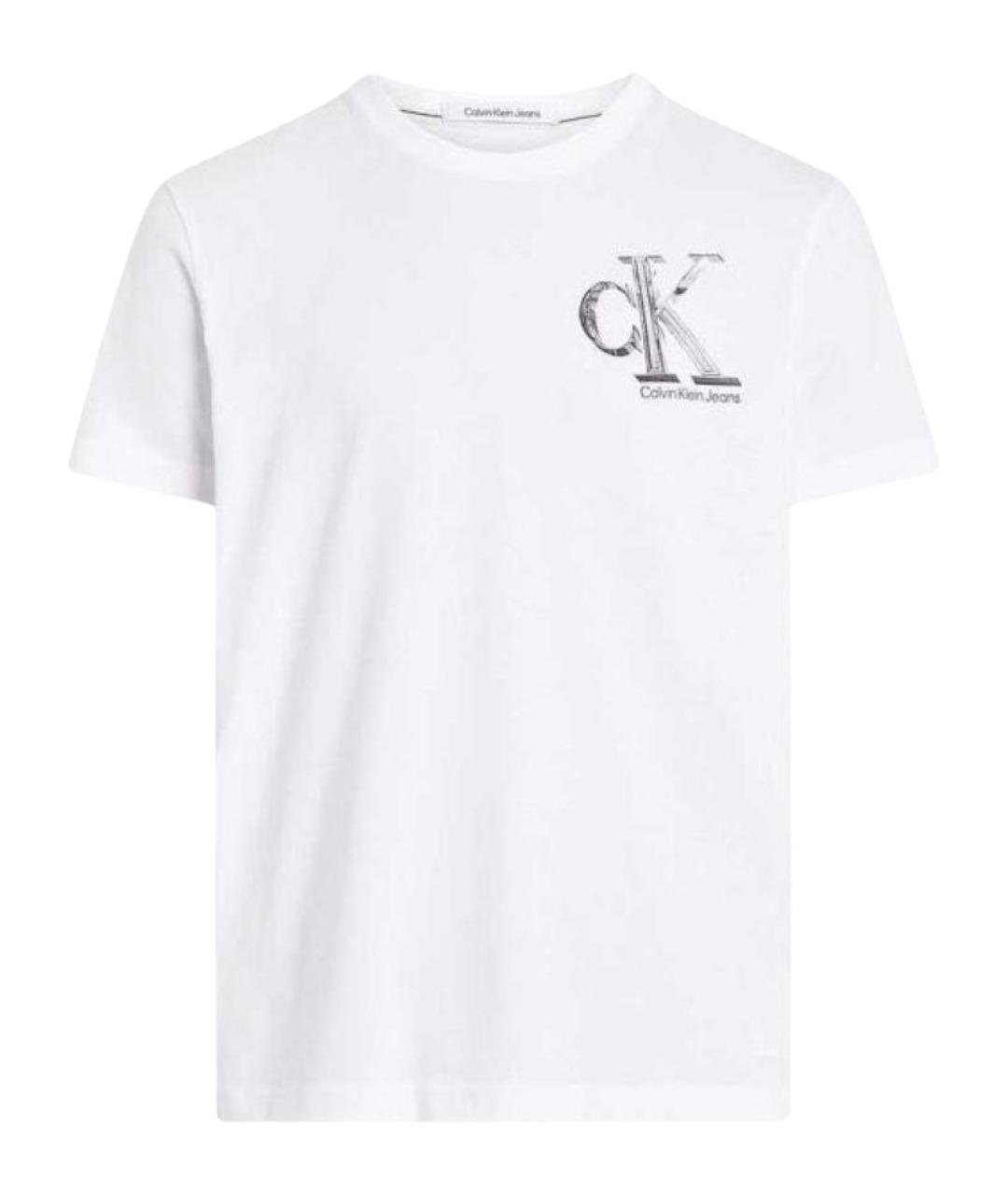 CALVIN KLEIN Белая хлопковая футболка, фото 10