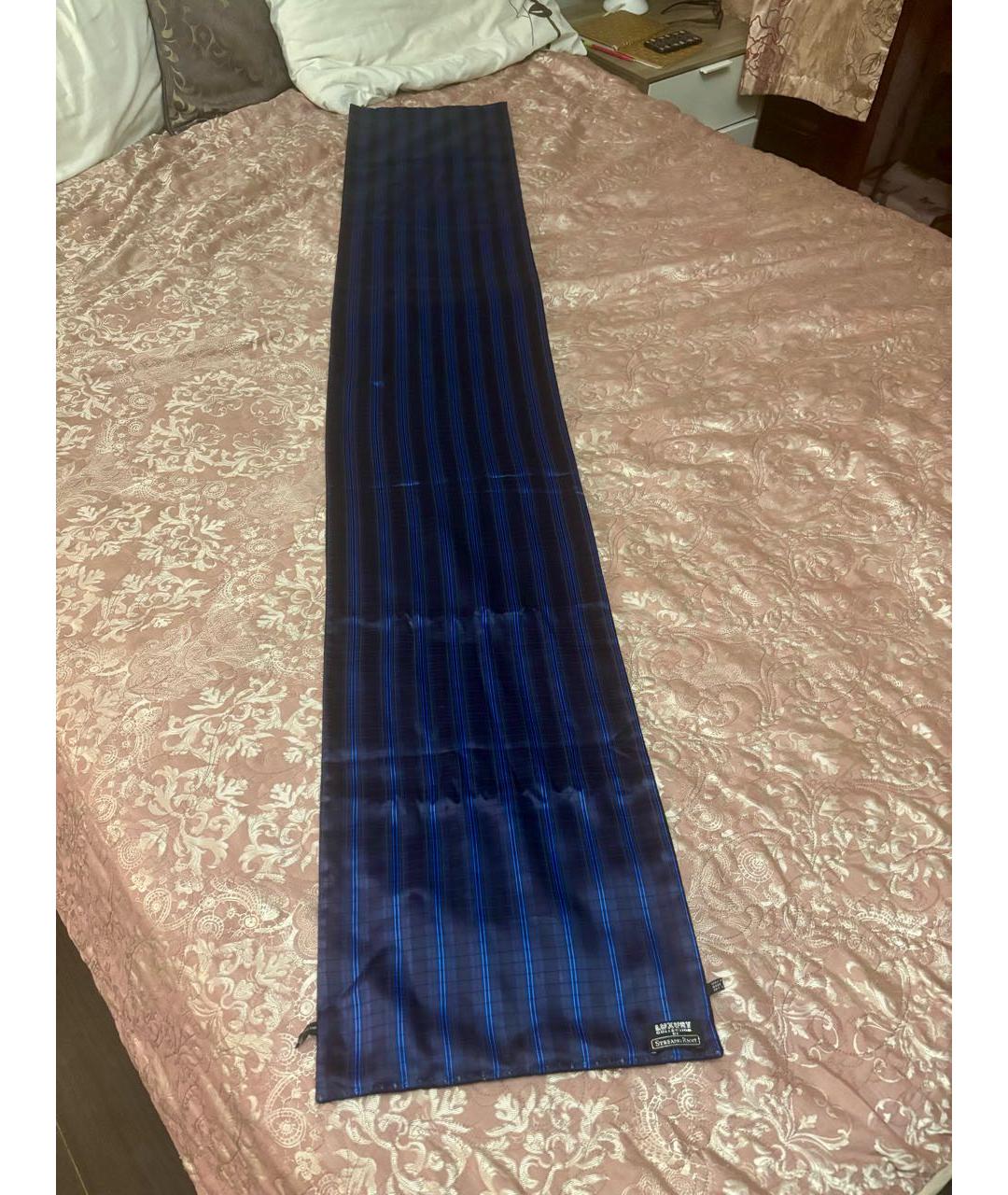 STEFANO RICCI Синий кашемировый шарф, фото 5