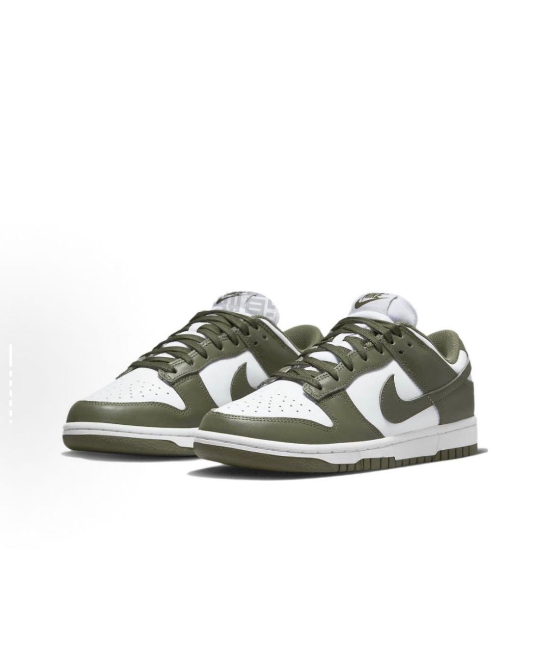 NIKE Хаки кожаные кроссовки, фото 2