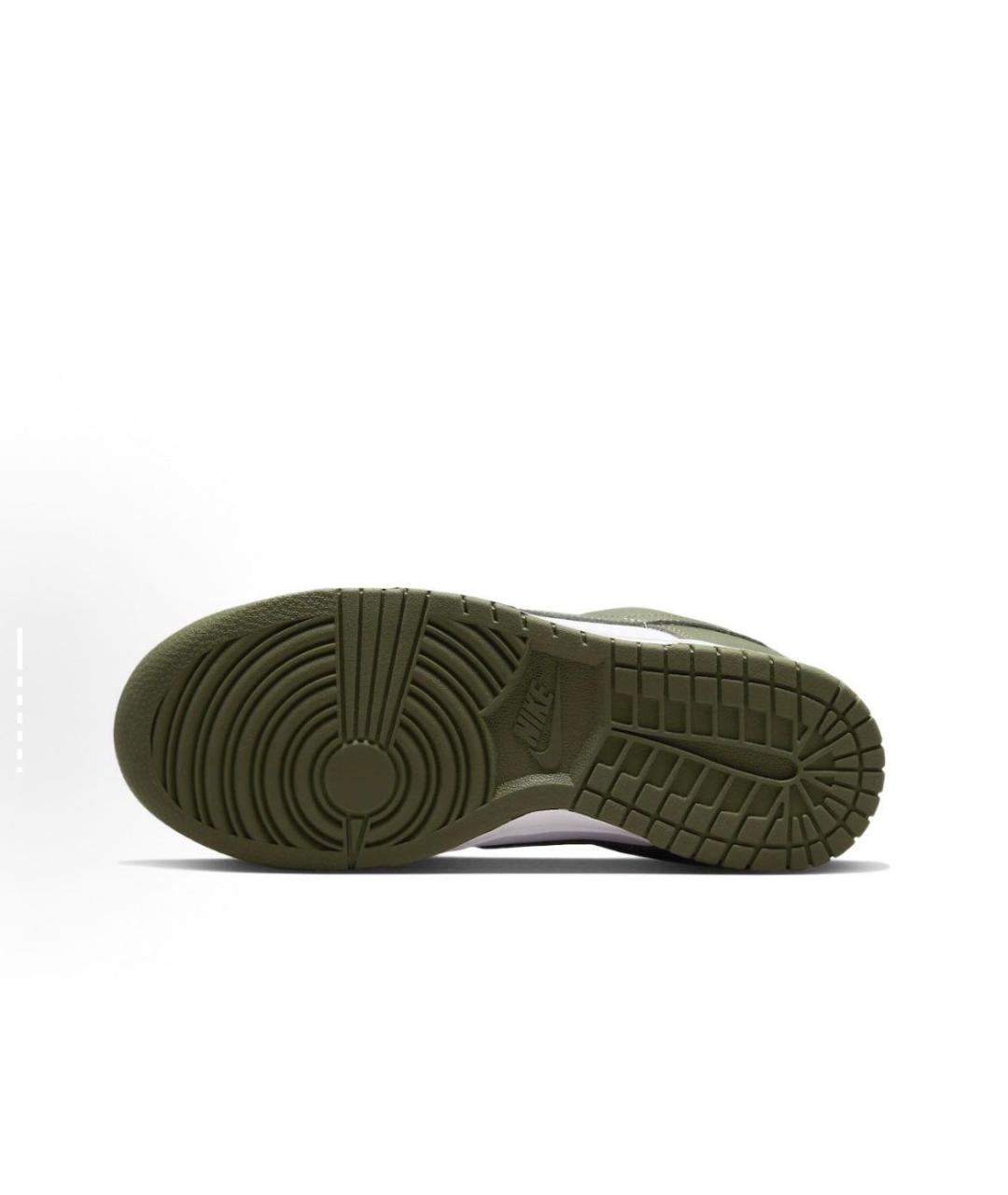 NIKE Хаки кожаные кроссовки, фото 5