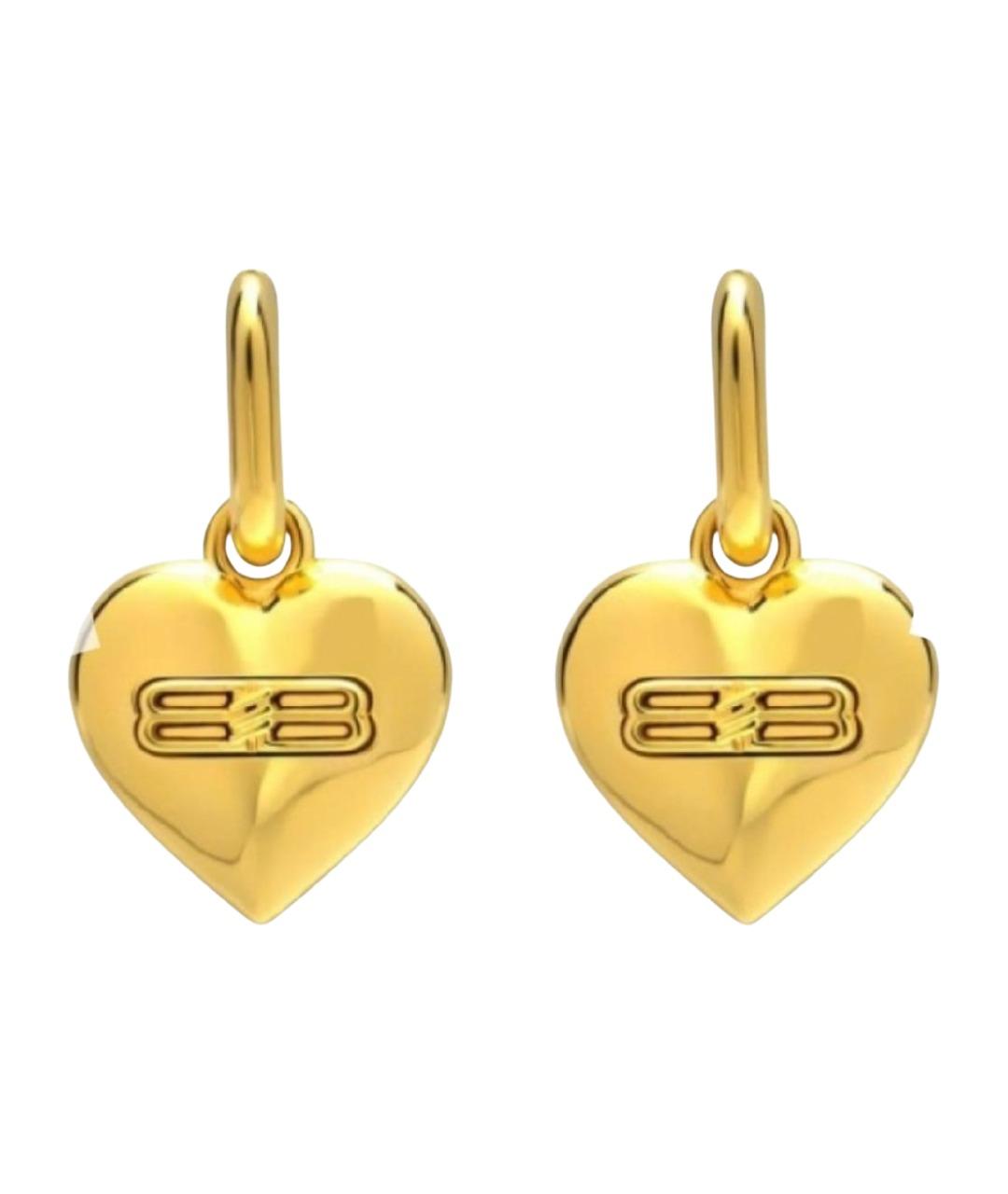 BALENCIAGA Желтые металлические серьги, фото 1