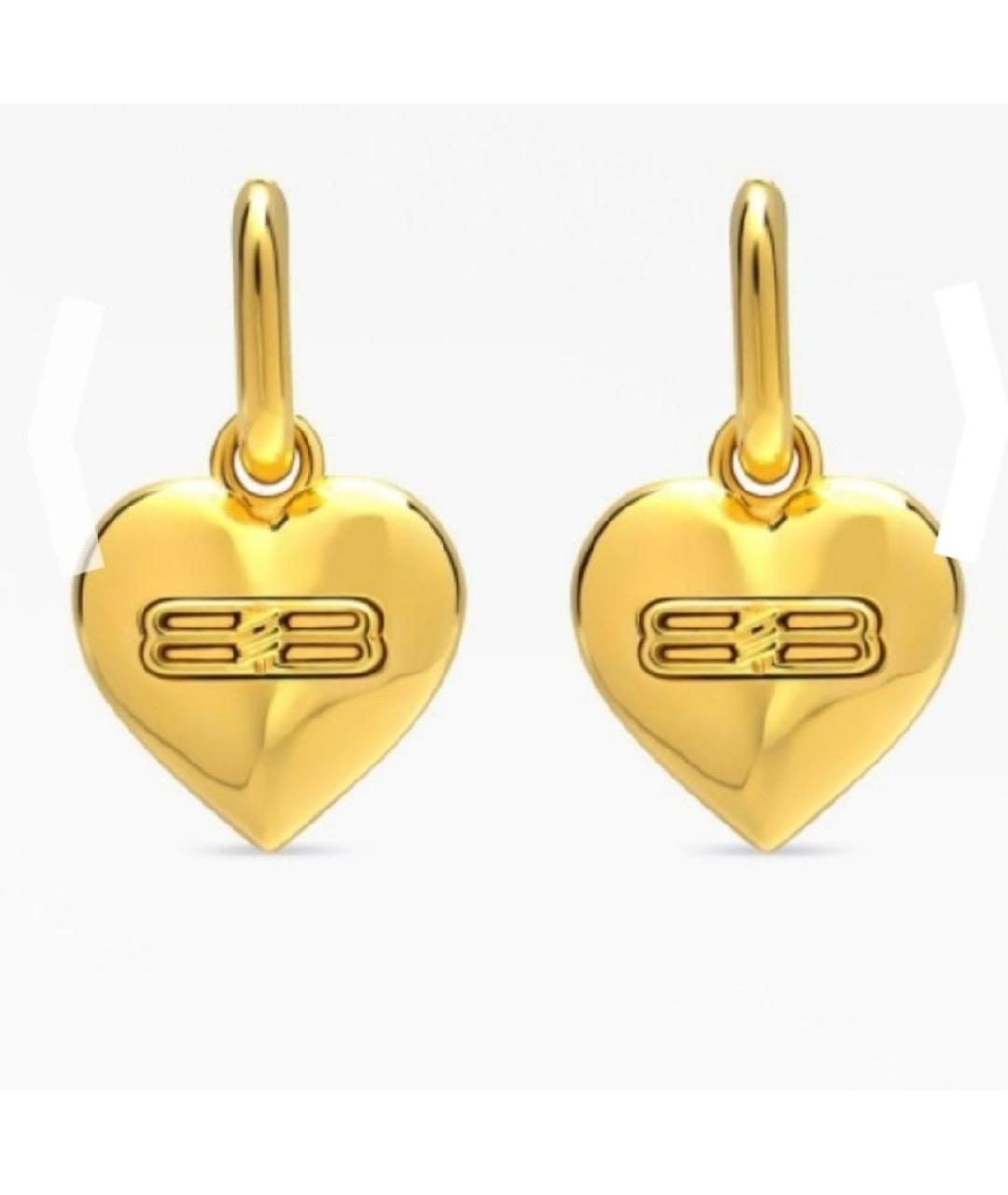 BALENCIAGA Желтые металлические серьги, фото 5