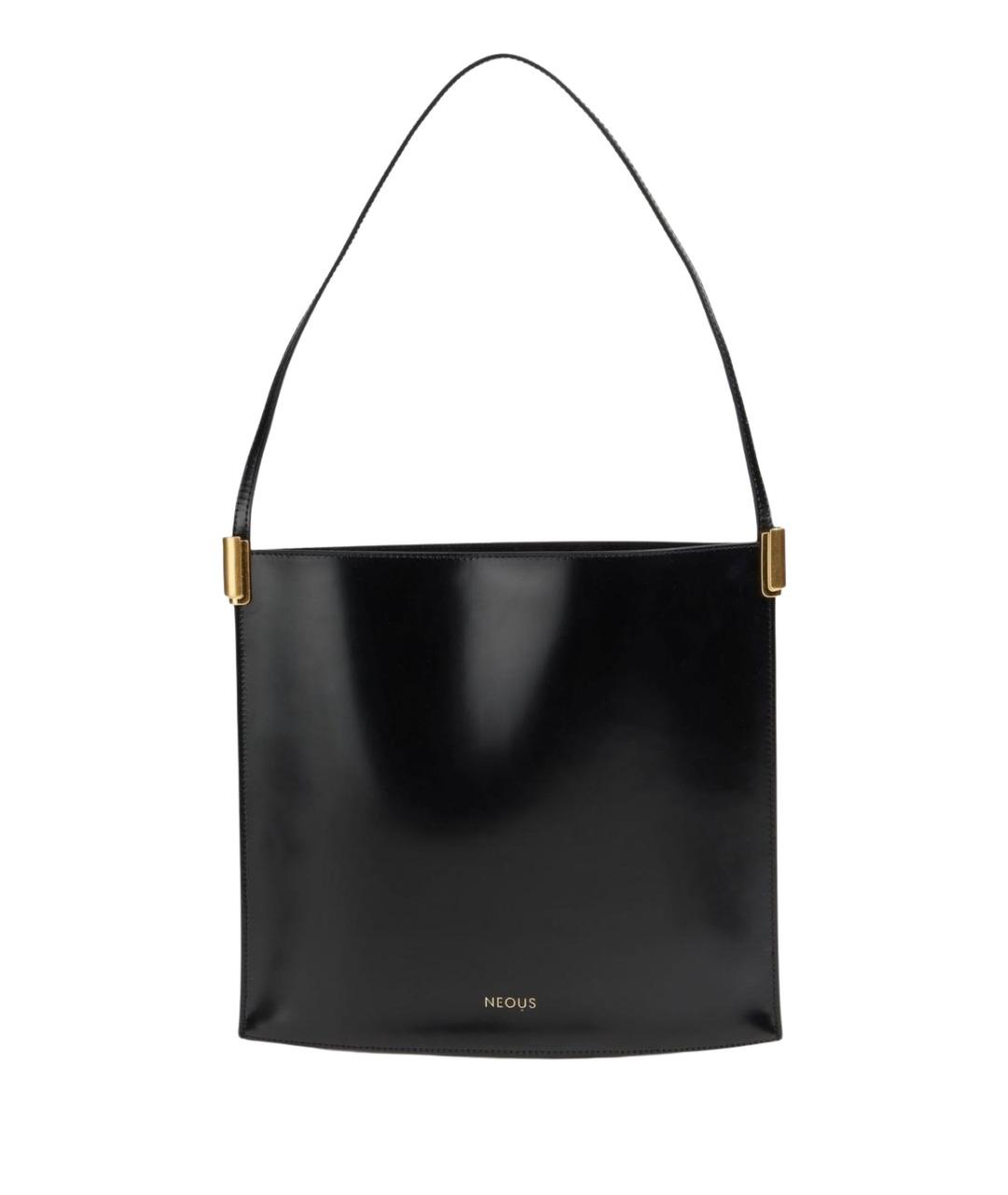 NEOUS Черная кожаная сумка через плечо, фото 1