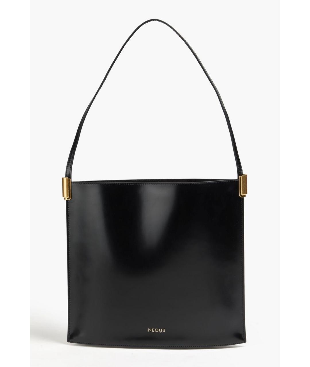 NEOUS Черная кожаная сумка через плечо, фото 5