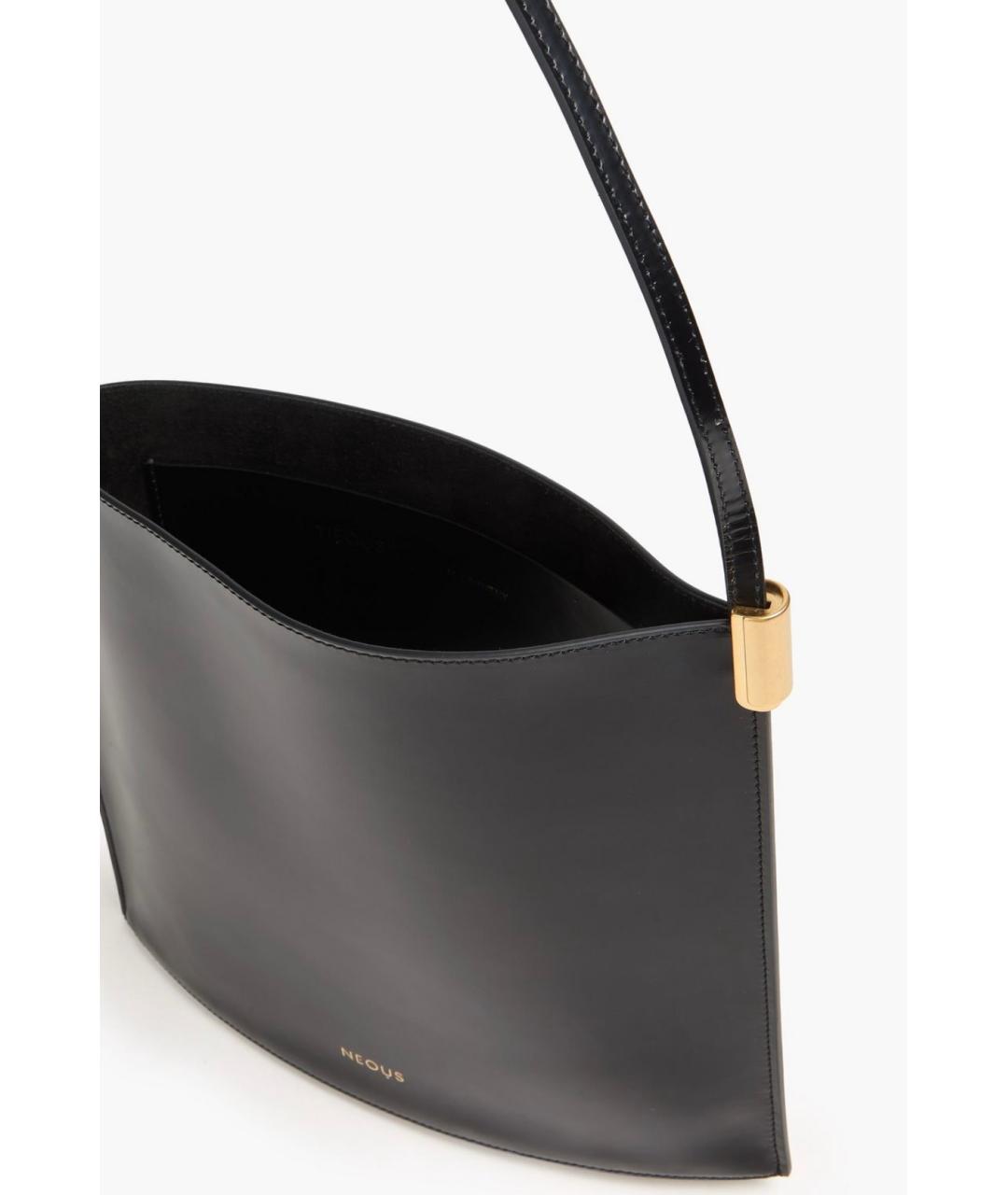 NEOUS Черная кожаная сумка через плечо, фото 4