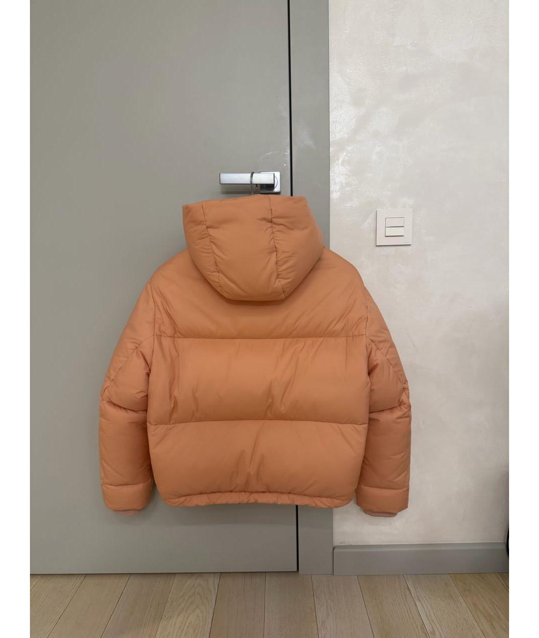 LORO PIANA Коралловый хлопко-эластановый пуховик, фото 2