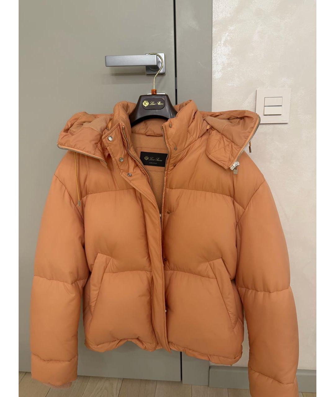 LORO PIANA Коралловый хлопко-эластановый пуховик, фото 4