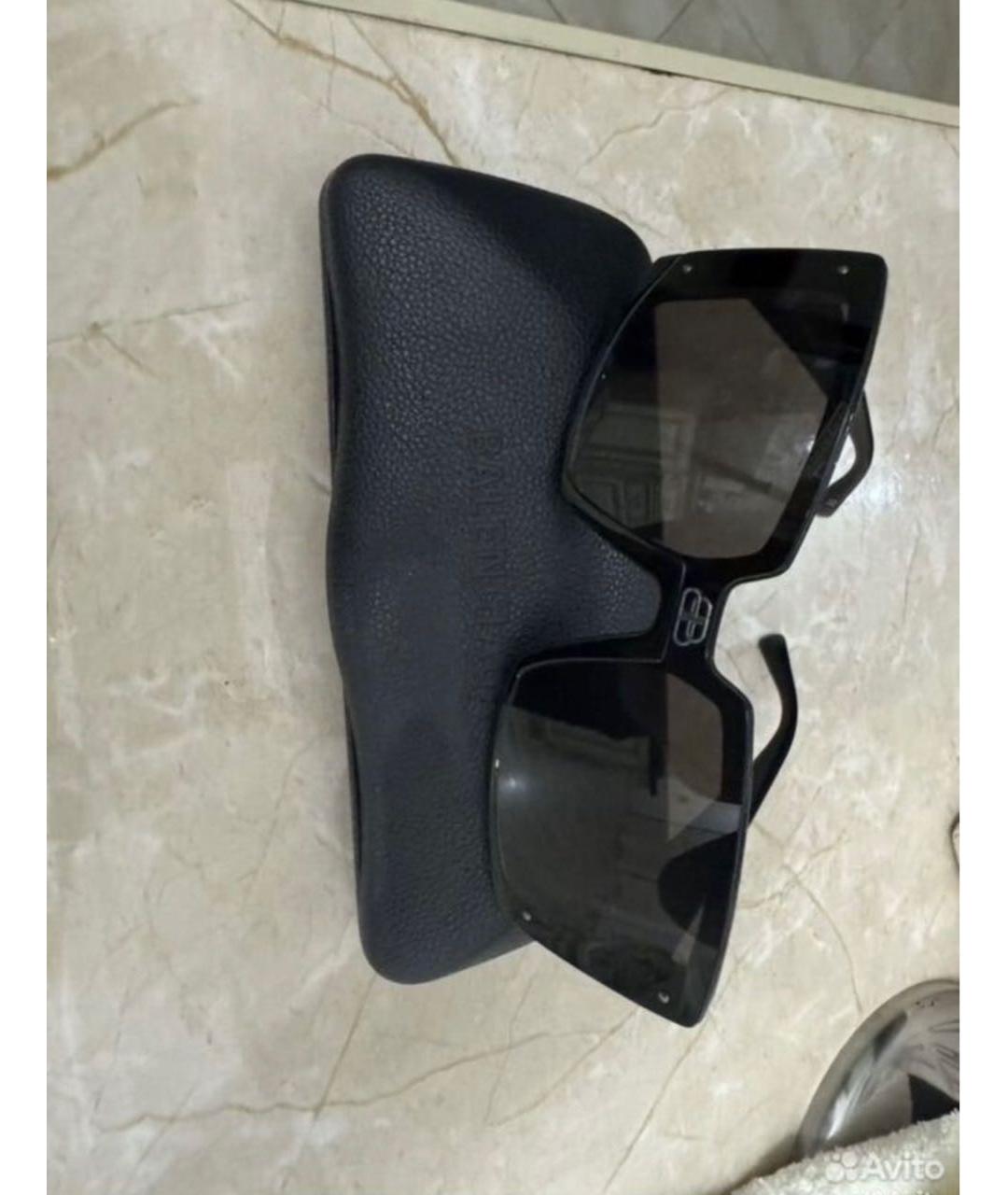 BALENCIAGA Черные пластиковые солнцезащитные очки, фото 4