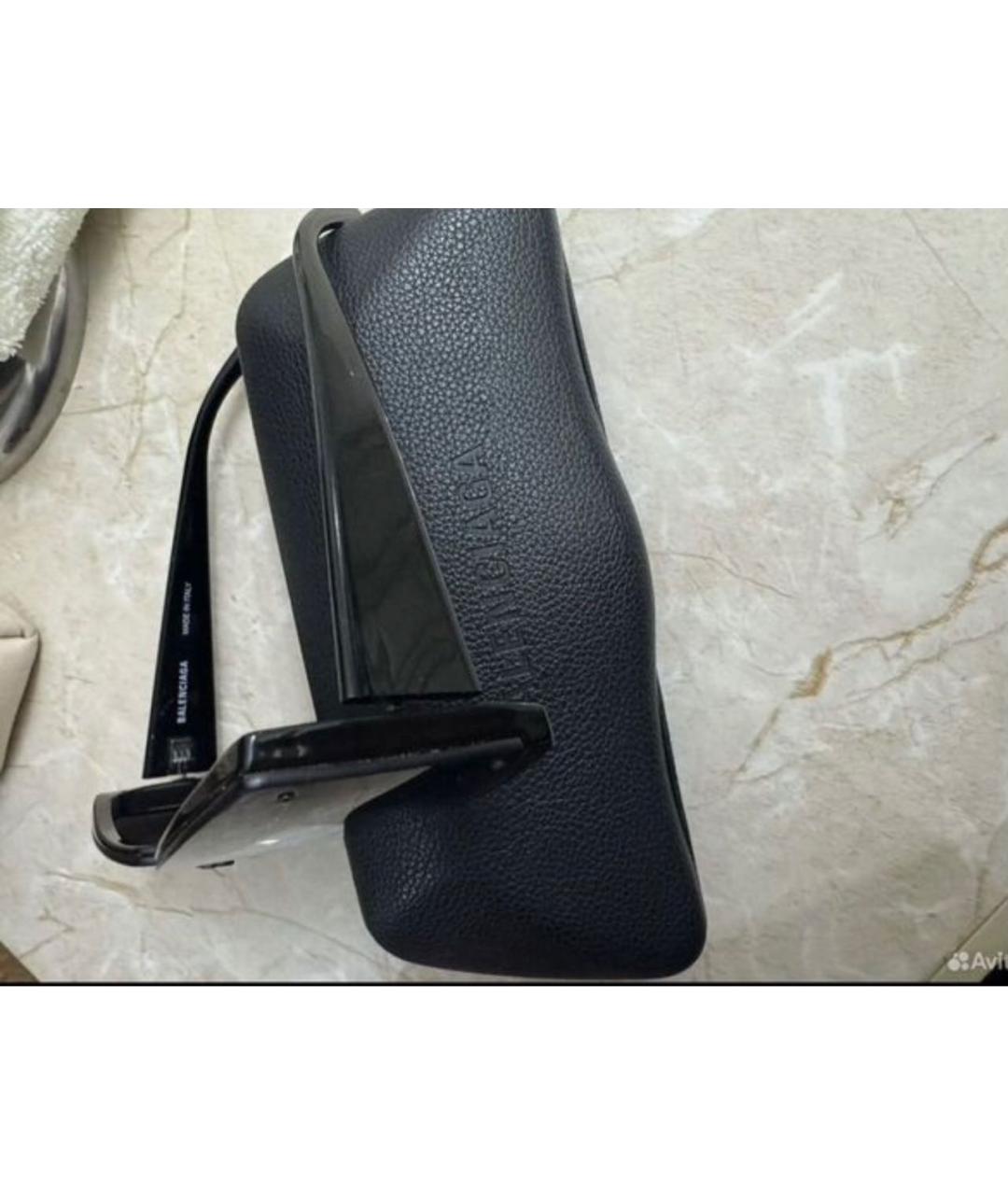 BALENCIAGA Черные пластиковые солнцезащитные очки, фото 2