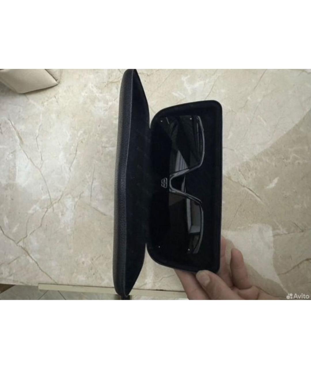 BALENCIAGA Черные пластиковые солнцезащитные очки, фото 5