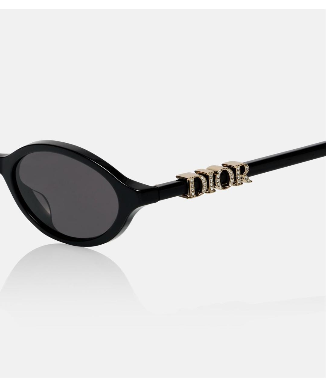 CHRISTIAN DIOR Черные пластиковые солнцезащитные очки, фото 3