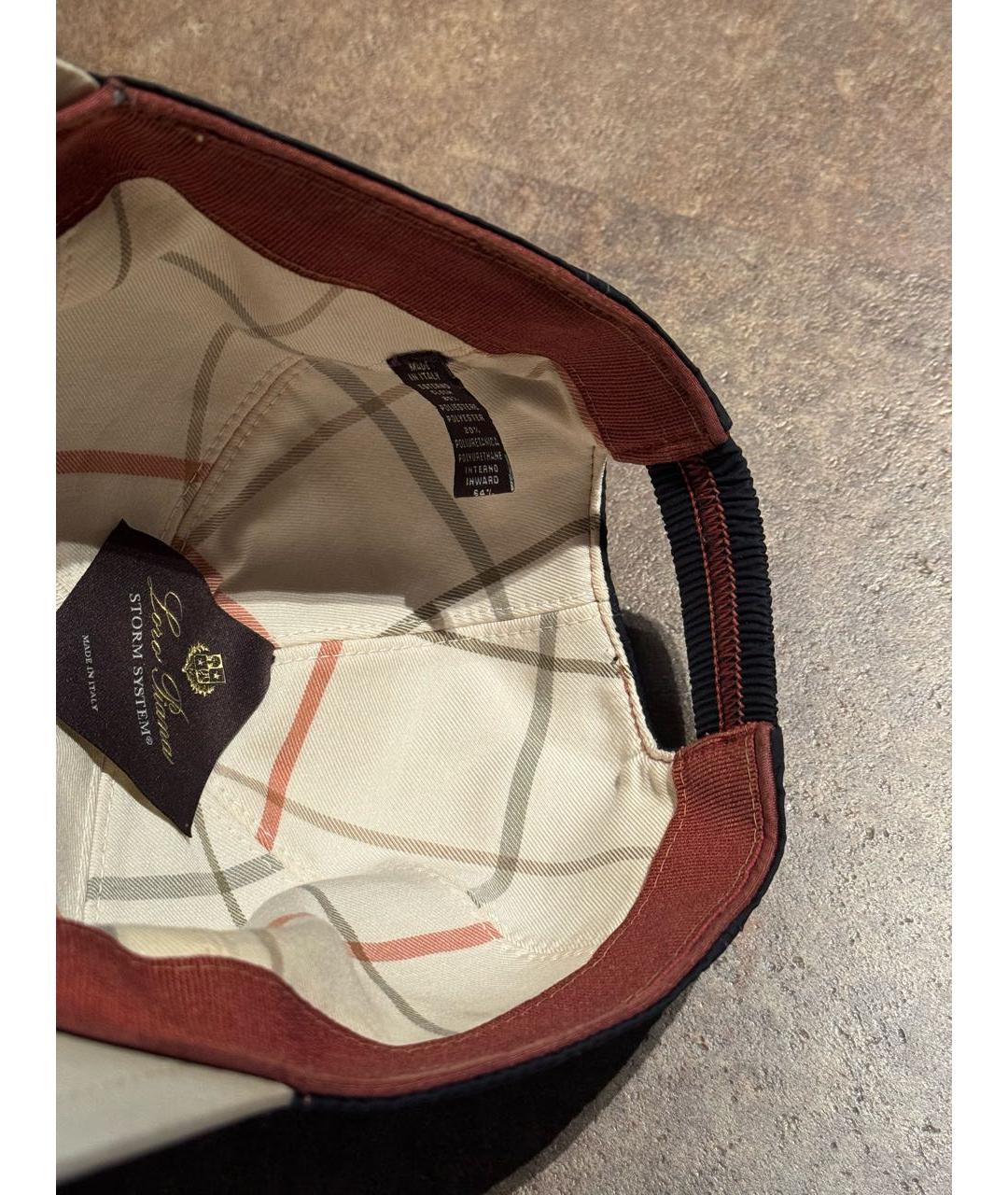 LORO PIANA Темно-синяя синтетическая кепка/бейсболка, фото 7