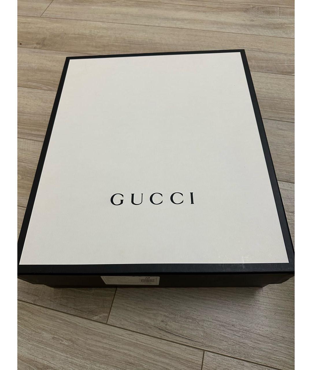 GUCCI Черные кожаные полусапоги, фото 4