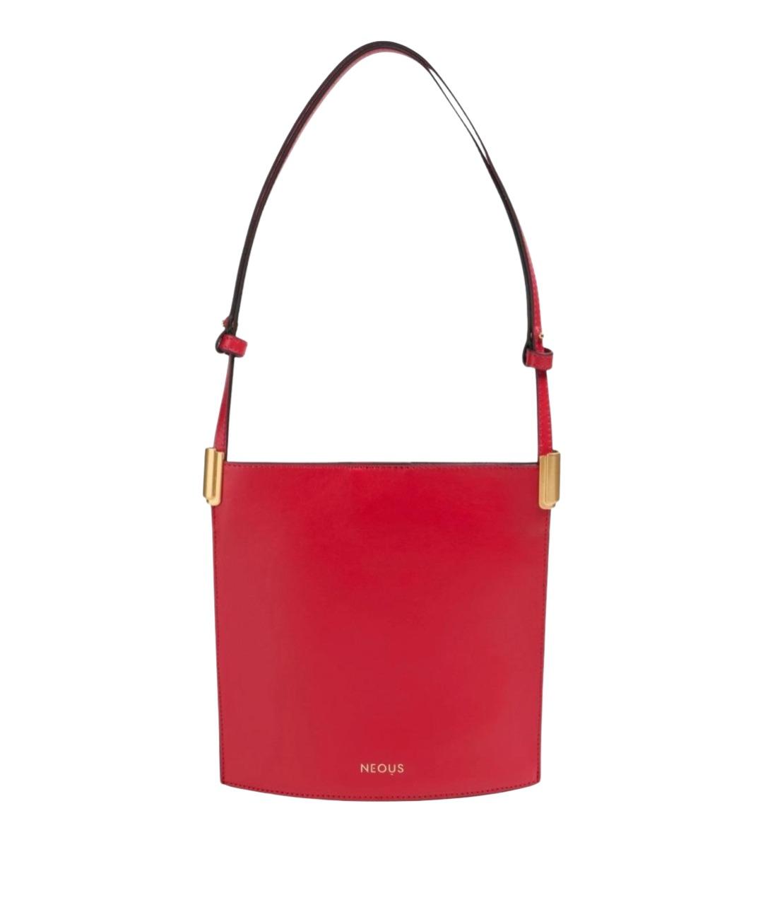 NEOUS Красная кожаная сумка через плечо, фото 1